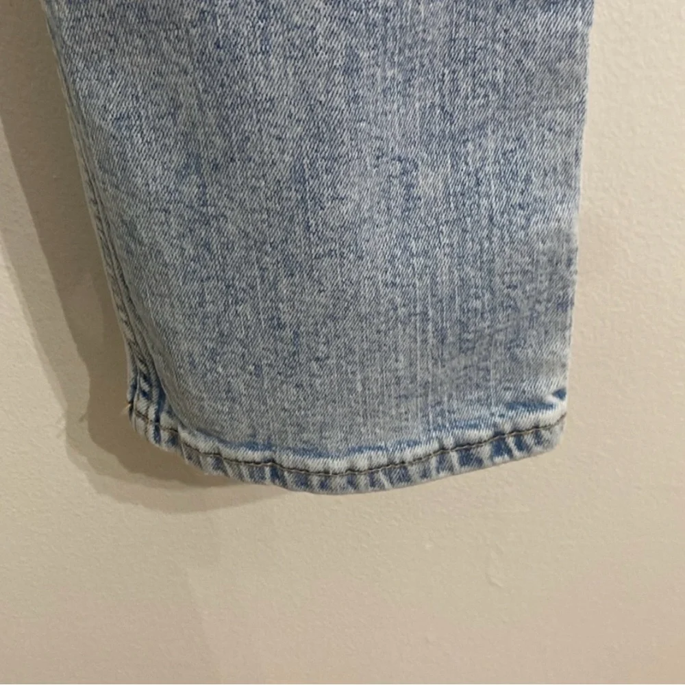 Abercrombie & Fitch Girls High Rise Jeans 15/16 Long Straight Leg Distressed Kid